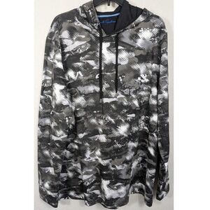 Robert Graham Hoodie Mens 4XLT Gray Black Camo Long Sleeve‎ Drawstring NWT
